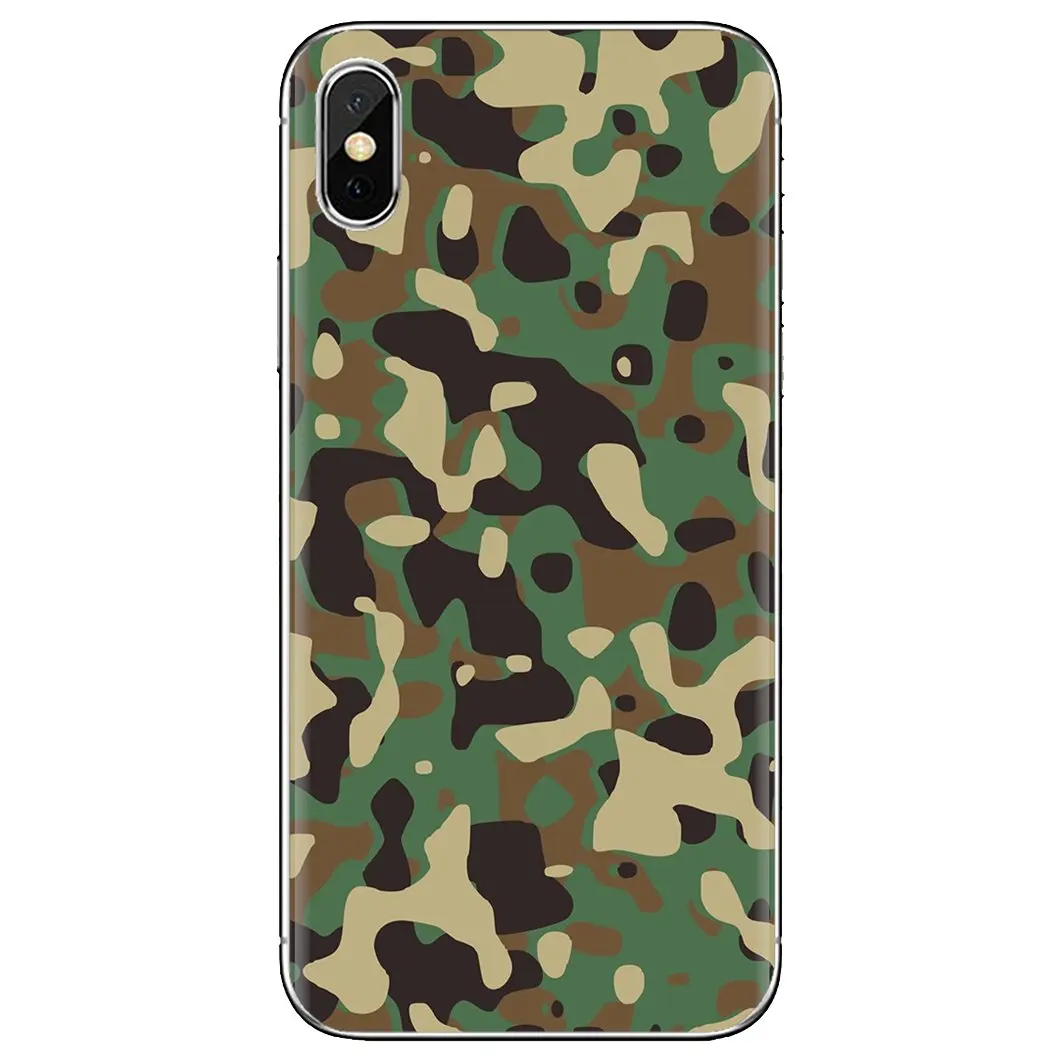 Милый армейский зеленый Камуфляжный силиконовый чехол для телефона iPod Touch iPhone 11