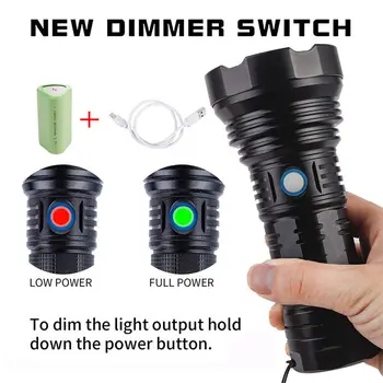 

Aluminum Alloy XML-L2 LED Waterproof 5 Mode Flashlight Torch 3x18650 Battery P50 lamp beads glare small steel gun #2O05