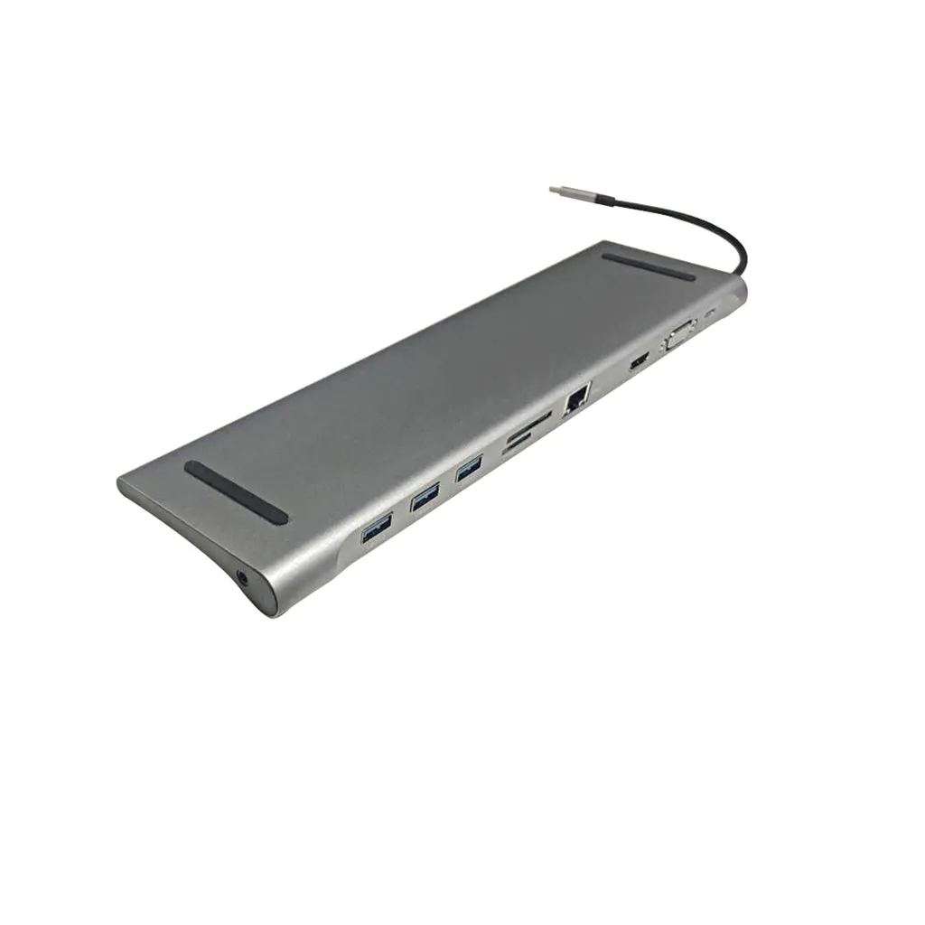 10 в 1 Тип C концентратор к HDMI USB 3,0 RJ45 адаптер док-станция для ноутбука мобильного телефона
