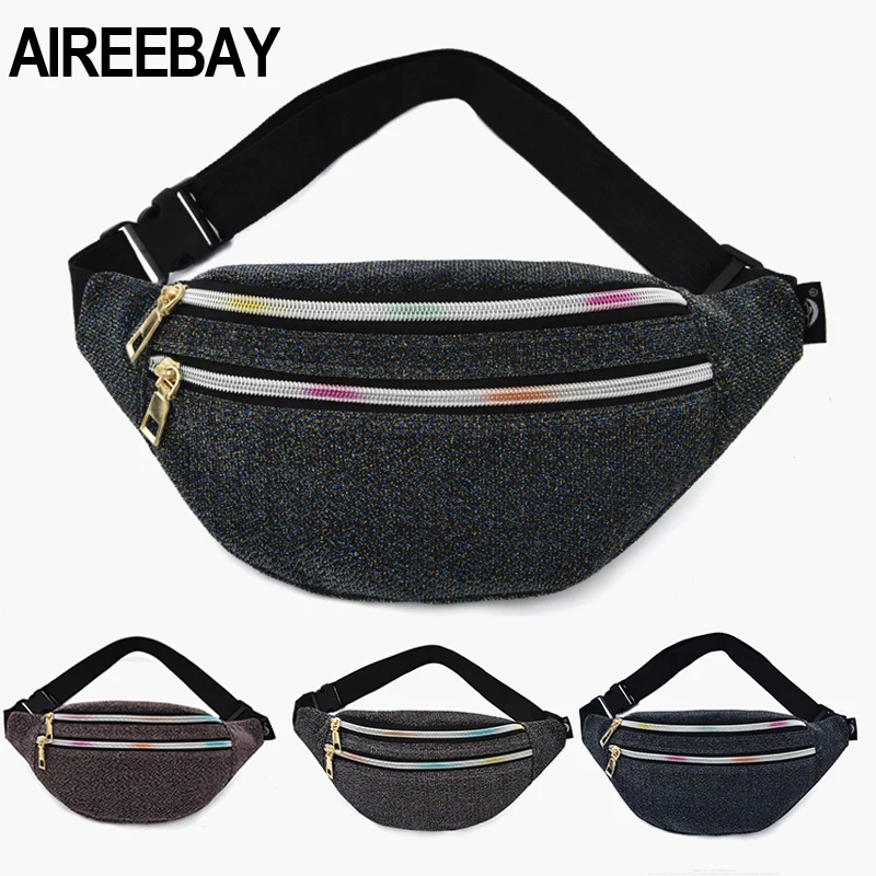 Поясная Сумка AIREEBAY Женская с блестками|Поясные сумки| |