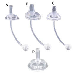 Soft Silicone Wide Mouth Sucking Nozzle Conversion Head for Wide Neck Baby Bottle Feeding Bottle Drinking Cup Straw Accessories