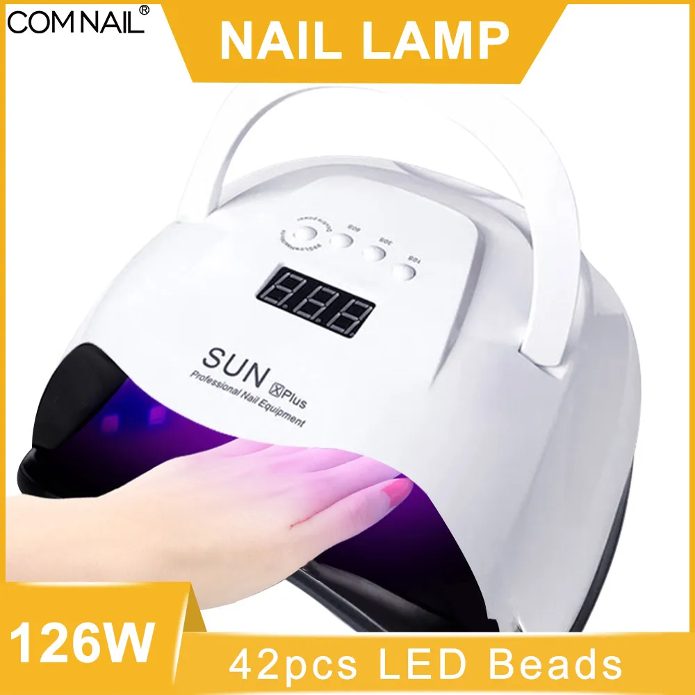 

126W High Power Nail UV LED Lamp UV Gel Polish Curing Machine 42 Beads Nail Art Tools Fast Dry Nail UV Dryer Machine With Handle