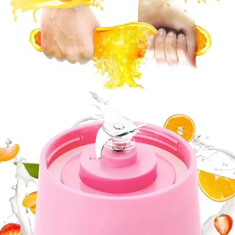 Liquidificador de Suco Máquina de Mistura de Frutas Copo de Bebida de Alimentos para Bebê Anos Portátil Usb Recarregável Crianças Multi-função Smoothies 0-6 380 ml 2 Moedor p/ alimentos de bebê