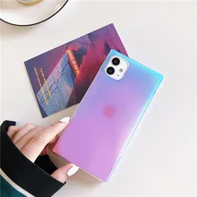 13 Pro Case Purple Square Clear Laser Silicone Cover for iPhone 12 Pro Max 11 Pro 7 8 Plus XR XS X SE 2020 13 Glitter Phone Case