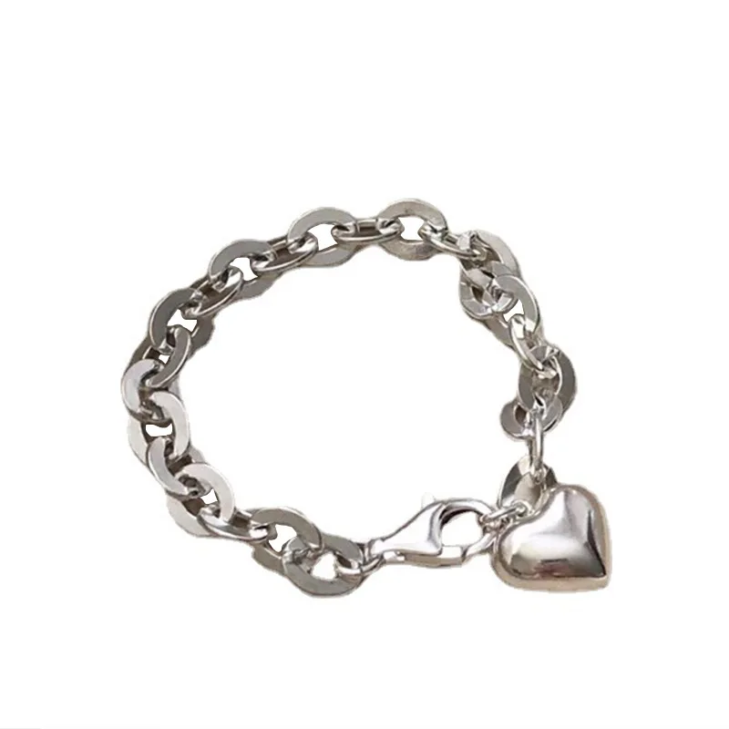 Thick Chain Heart Bracelet