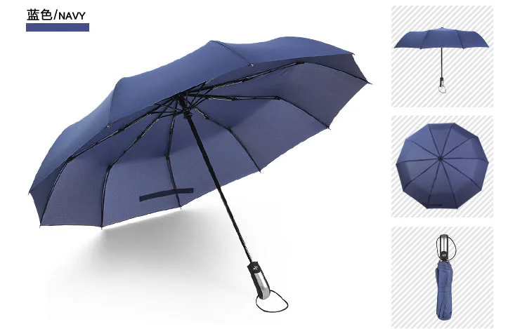 Fully Automatic Folding Umbrella Development Large Size Double Three Fold Men And Women Reinforced Rain Or Shine Dual Purpose Pa