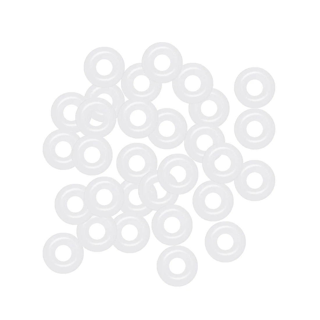 Uxcell 흰색 실리콘 링 개스킷, 커피 머신용 실리콘 O링, 5mm OD 2mm 내경 1.5mm 너비 VMQ 도장 개스킷, 30Pc