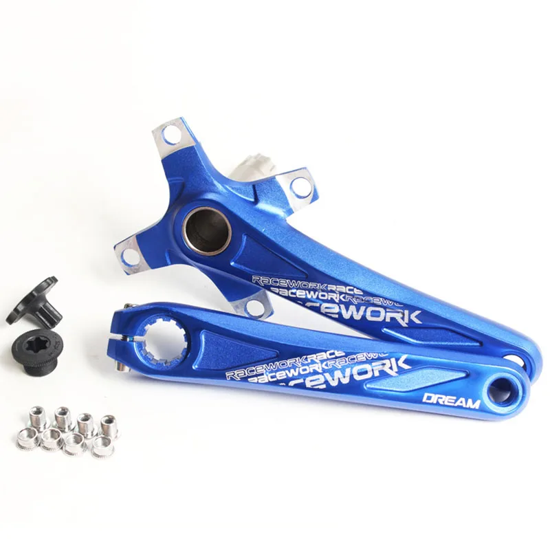 Велосипедный кривошипный набор с ЧПУ Untralight Crank Arm MTB/дорожный на велосипедный шатун для велосипедных аксессуаров - Цвет: blue