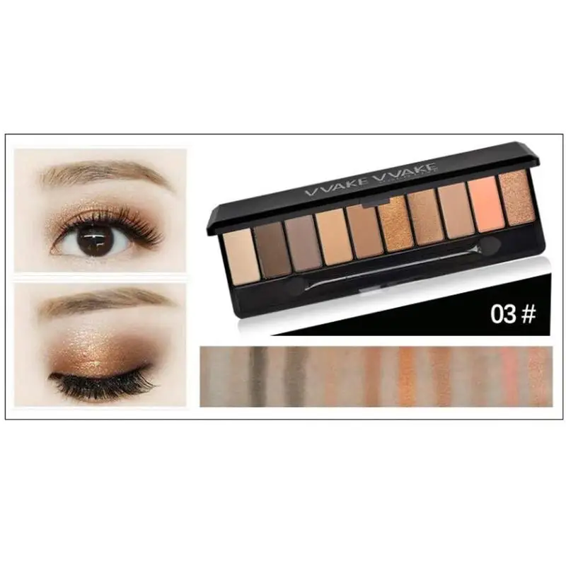 10 Colour Eyeshadow Geometry Earth Color Pumpkin Color Makeup Tray Lazy Girl Heart Eyeshadow Tray