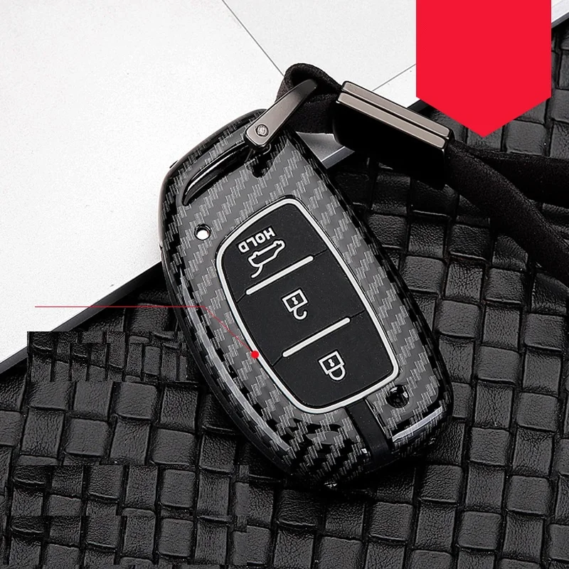 B Carbon Black Углеродное волокно сплав+ силиконовый Автомобильный Дистанционный корпус умного ключа брелок крышка для hyundai i10 i20 i30 HB20 IX25 IX35 IX45 автомобильный Стайлинг - Название цвета: B Carbon Black