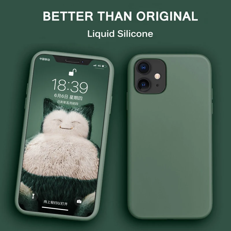 Жидкий силиконовый чехол для Iphone 11 Pro Max X XS XR карамельный цвет резиновый мягкий