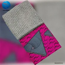 LIULANZHI Африканский настоящий воск 3 ярдов Анкара+ Вышивка Кружева Французский 2,5 ярдов Новое поступление ML8WN02