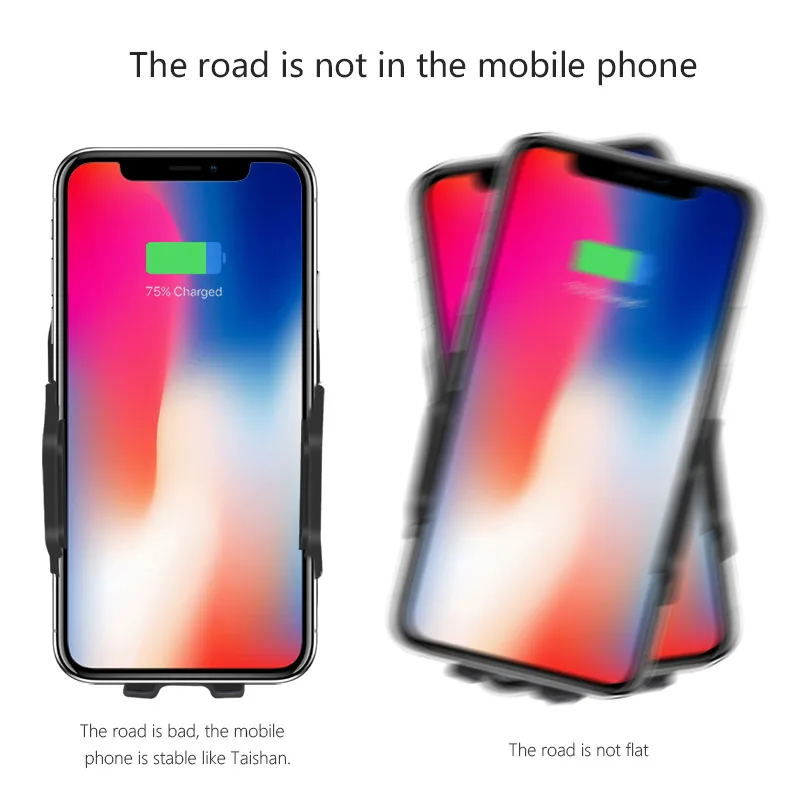 Инфракрасное 10 Вт автомобильное беспроводное зарядное устройство для iPhone беспроводная автомобильная зарядка Индукционная авто зарядное устройство для iPhone 8 X XR XS samsung S8 S9 S10