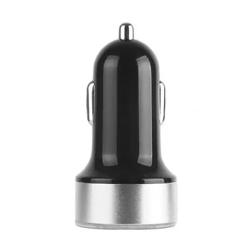 Серебристый Универсальный светодиодный дисплей с двумя usb-портами 3,1 А, быстрая зарядка, автомобильное usb-зарядное устройство Sockett для мобильных телефонов huawei - Название цвета: Серебристый