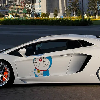 

EARLFAMILY 43cm x 33.7cm For Doraemon Sunscreen Car Stickers Fine Decal Waterproof Decals Motorcycle For JDM SUV RV Decoration