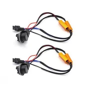 

1 Pair Car 3157B LED Resistance Decoder Synthetic Material LED Brake Light Failure Eliminator Signal Load Resistance Adapter