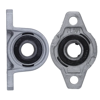 

2 Pcs Pillow Block Bearing: 1 Pcs FL001 Zinc Alloy 12Mm Bore Self Aligning Flange & 1 Pcs Machine KP001 Set Screw Pressed Steel