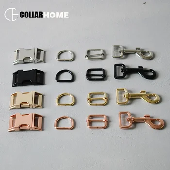 

10 sets 15mm 20mm 25mm 30mm metal adjustable buckle clip hook belt buckle D rings for dog collar leash DIY accessories sliders