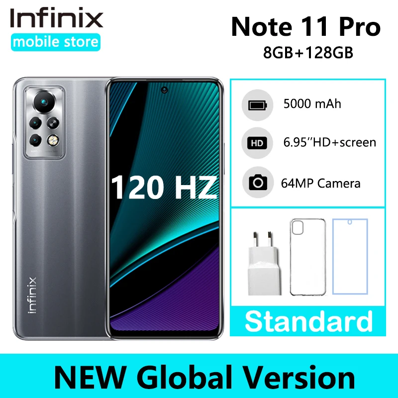 Смартфон Infinix Note 11 Pro 8 + 128 ГБ 6 95 '' Helio G96 120 Гц 64 мп 5000 дюйма | Мобильные телефоны и