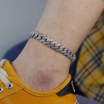 

Vintage Classic Cuba Link Chain Anklets Women Men's Micro CZ Ankle Bracelet Fashion Summer Dating Beach Punk Accessories Jewelry