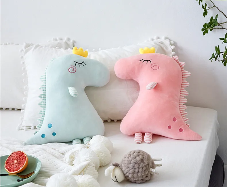 Dinosaur plush pillow Stuffed Animals Toy Sofa Decoration In Cushion Cover For Kids/Baby Girl Boy Birthday Christmas Gift