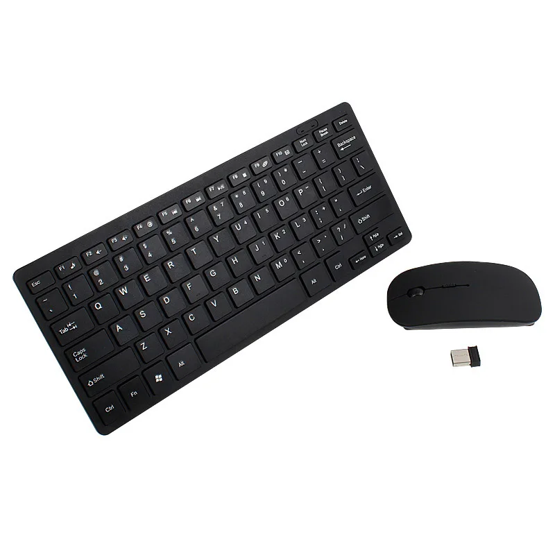 Новая беспроводная клавиатура и мышь комплект ультра-тонкий 2,4G для ПК настольный компьютер ноутбук DOM668