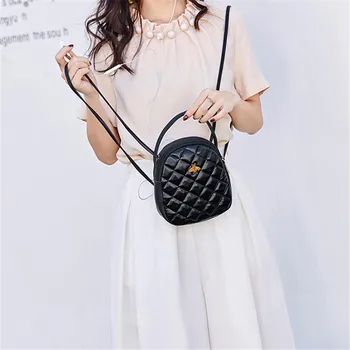 

Small Bagpack Female Ladies Black Mini Backpack Women PU Leather Shoulder Bag for Teenage Girls Multi-Function School Backpacks