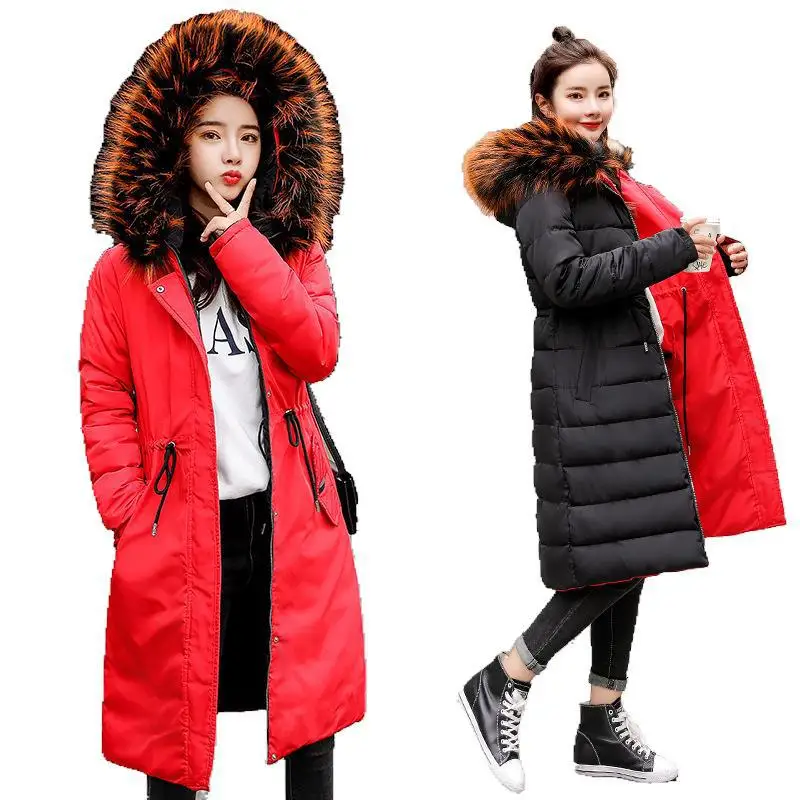 

2019 Winter Mid-length Reversible WOMEN'S Cotton-padded Clothing Korean-style Slim Fit down Jacket Cotton-padded Clothes Women's