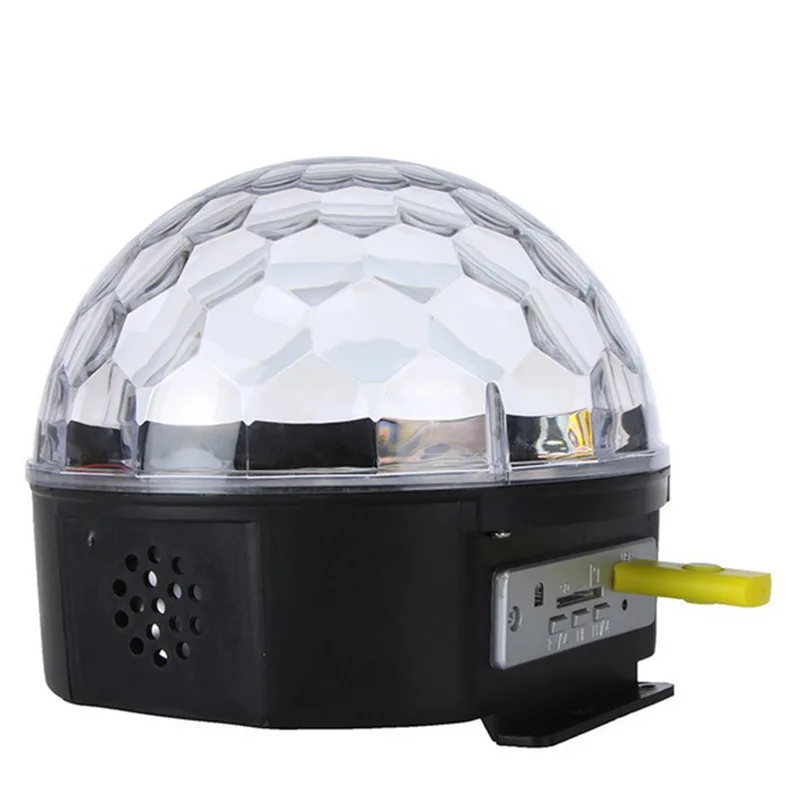 

USB Charging Crystal Magic Ball Wireless Battery Magic Ball Rotating Stage Lights Party Lights LED Stage Lighting