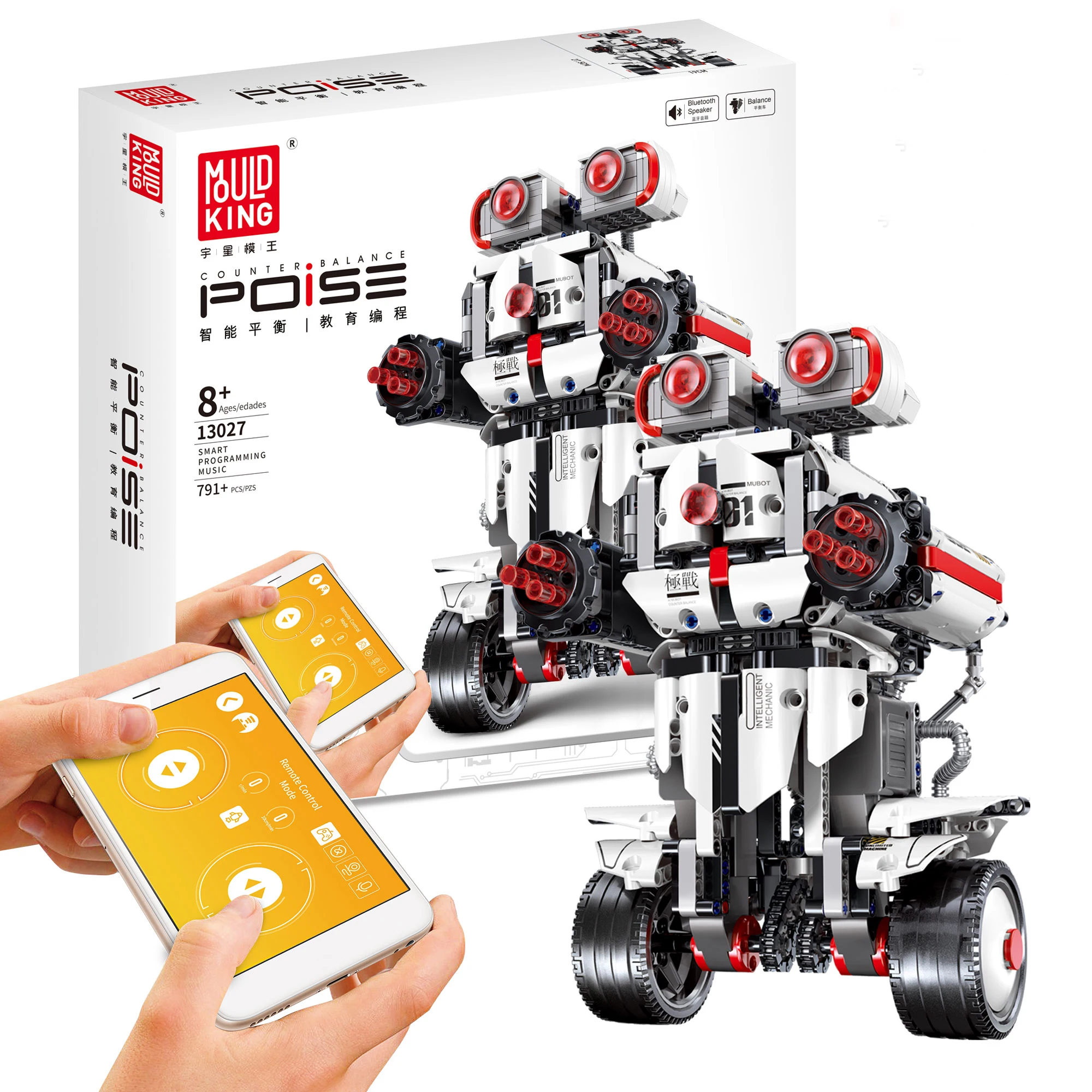 791Pcs Set APP Controlled RC Balanced Programming Robot Building Kit White 1