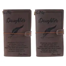 Винтажный Ретро кожаный дневник с гравировкой Дневник для мамы и папы Блокнот подарок W91A