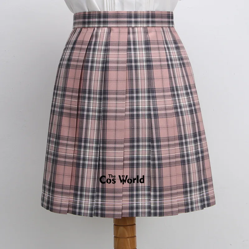 [Valentine's Day] Girl's Japanese Summer High Waist Pleated Plaid Skirts For JK School Uniform Students Cloths