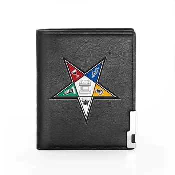 

large capacity wallet New men's short Wallet casual fashion Order of the Eastern Star OES Printing wallet
