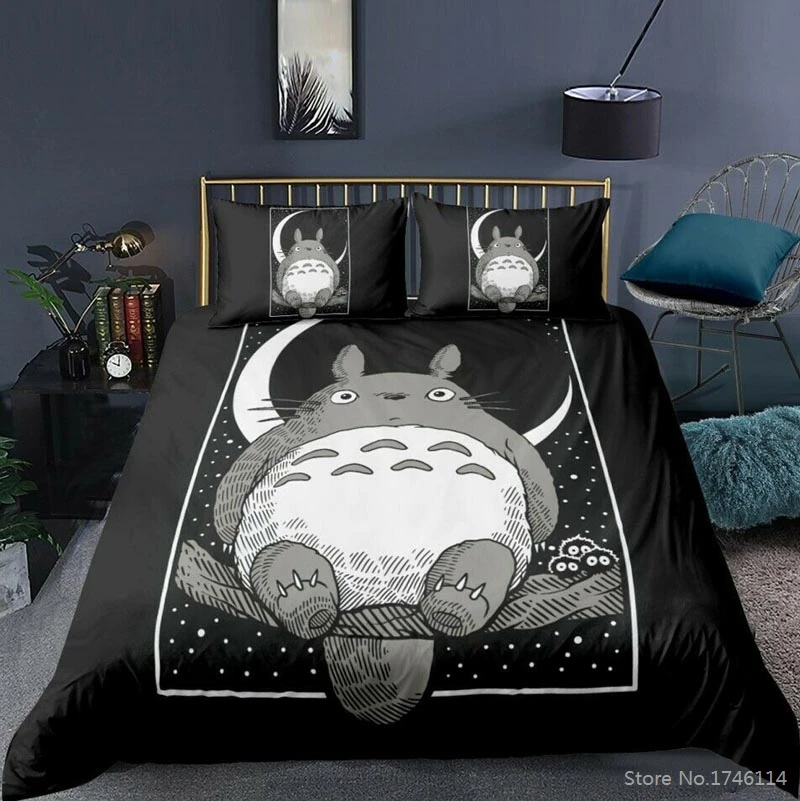 3D Cartoon Printed Anime My Neighbour Totoro Duvet Cover Set Twin Full  Queen King Size Bedding Set Comforter Cover Set for Home|Bedding Sets| -  AliExpress