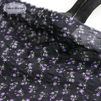 

100*145cm Calico Floral Fabric Children Summer Dress Material Natural Cotton Crepe