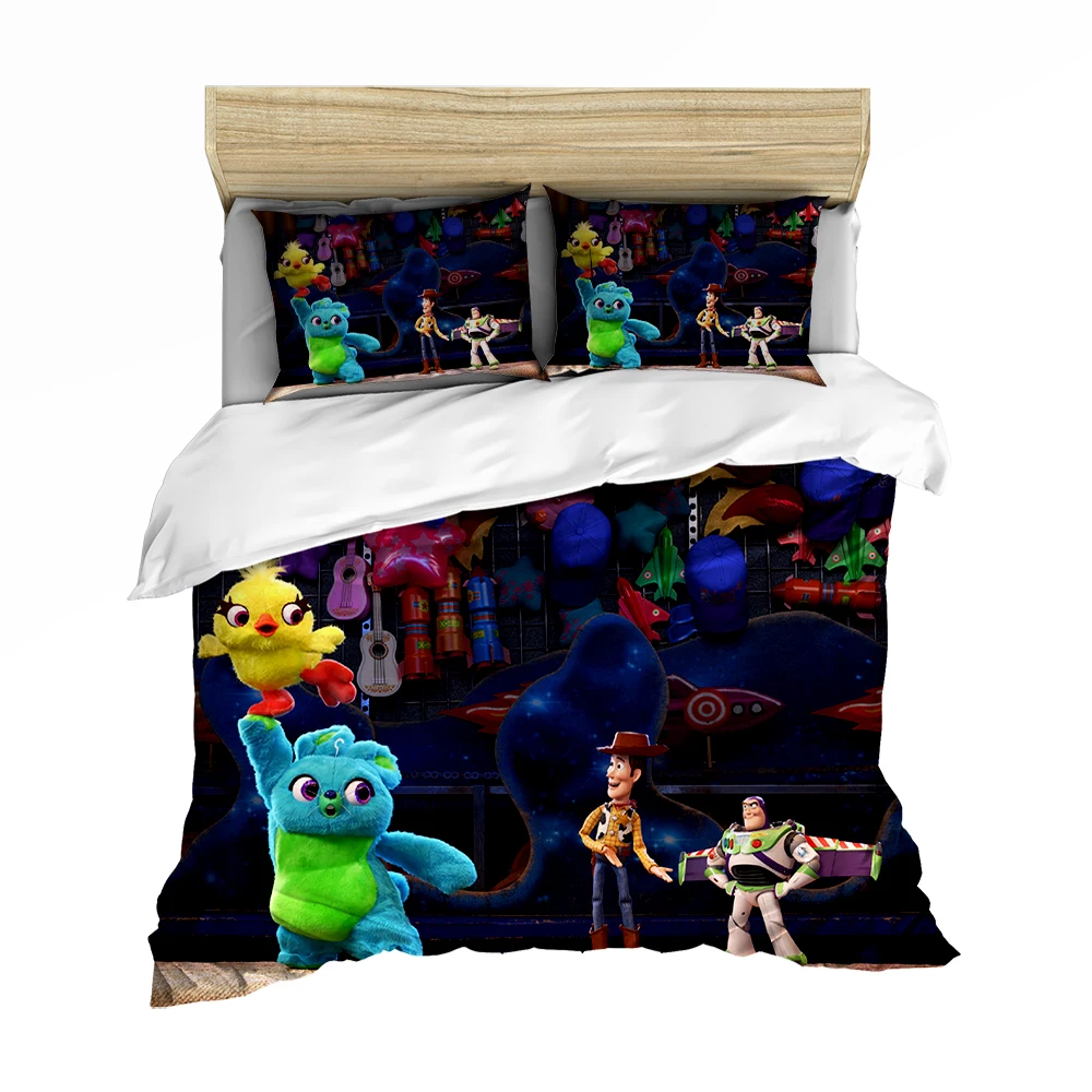 Disney Toy Story Шериф Вуди Базз Лайтер постельный комплект одеяло пододеяльники наволочка детская спальня Decora Мальчики кровать односпальная королева - Цвет: F