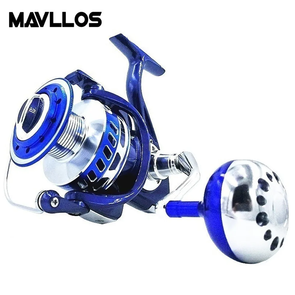 Mavllos Max Drag 30kg Saltwater Jigging Fishing Reel Anti Corrosion 13BB Speed Ratio 4.7:1 Sea Bass Boat Fishing Reel