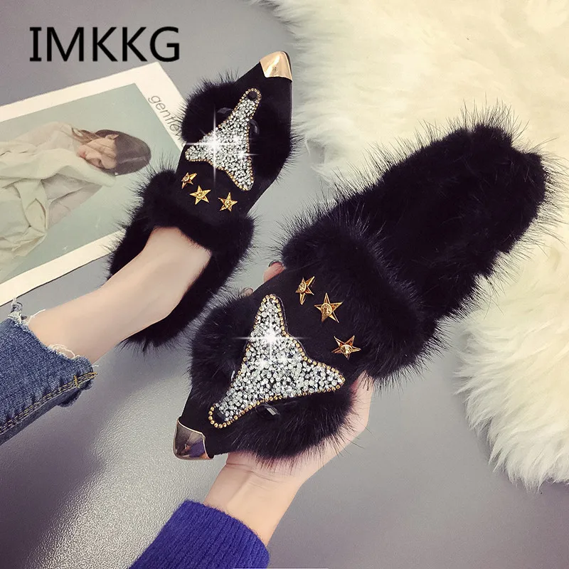 

Women Flats Cool Golden Bling Flat Shoes Women Loafers Ballet Flats Suede Slip On Pointed Toe Flat Velvet Women Shoes