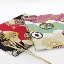 Из чистого хлопка эластичная Поплин Ткань горячего тиснения веер напечатанная ткань ручная работа, сделай сам, ремесло лоскутное шитье