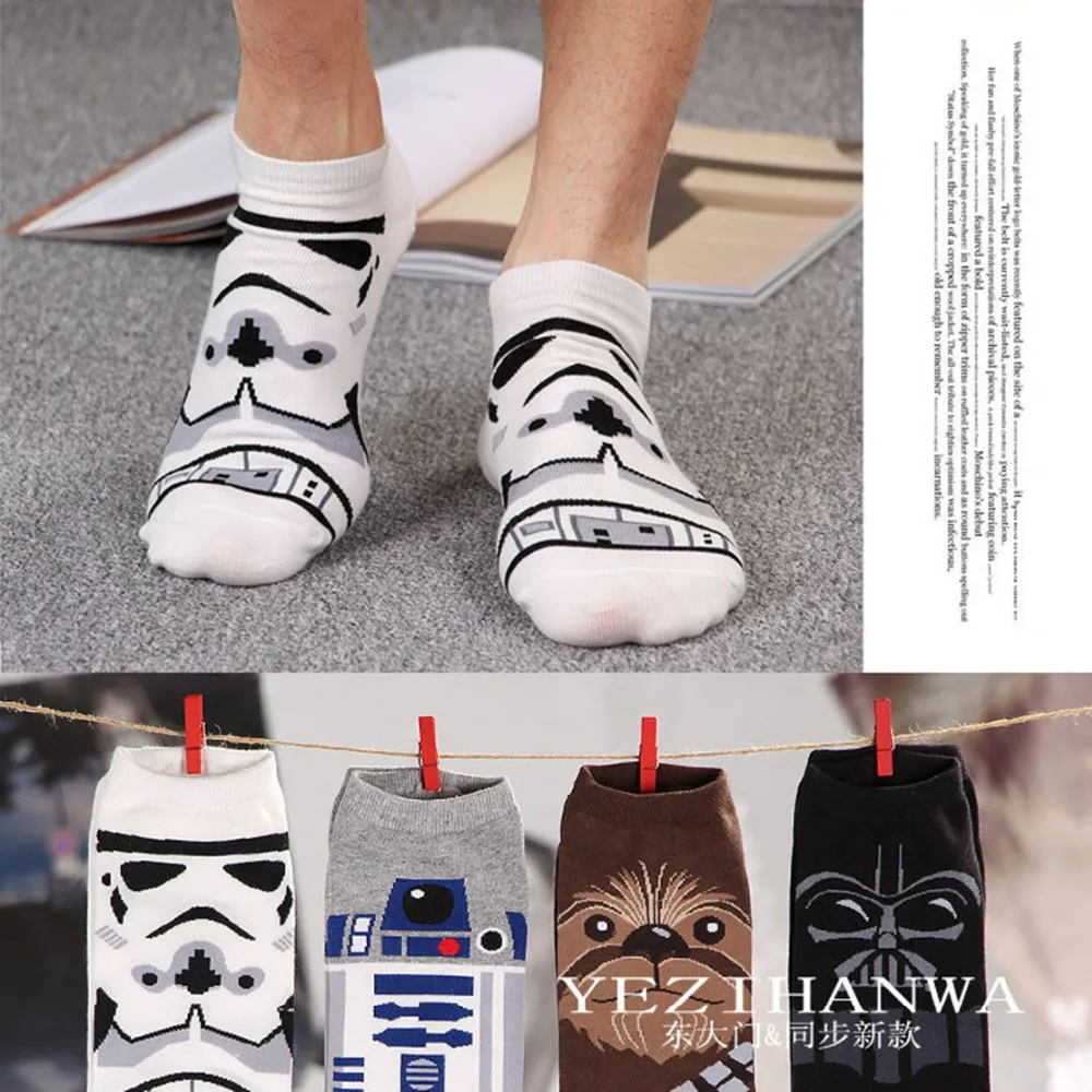 

Star Wars Knight Men Sock sox cotton boat pop summer fun cool novelty black compression loafer socks chaussettes homme fantaisie