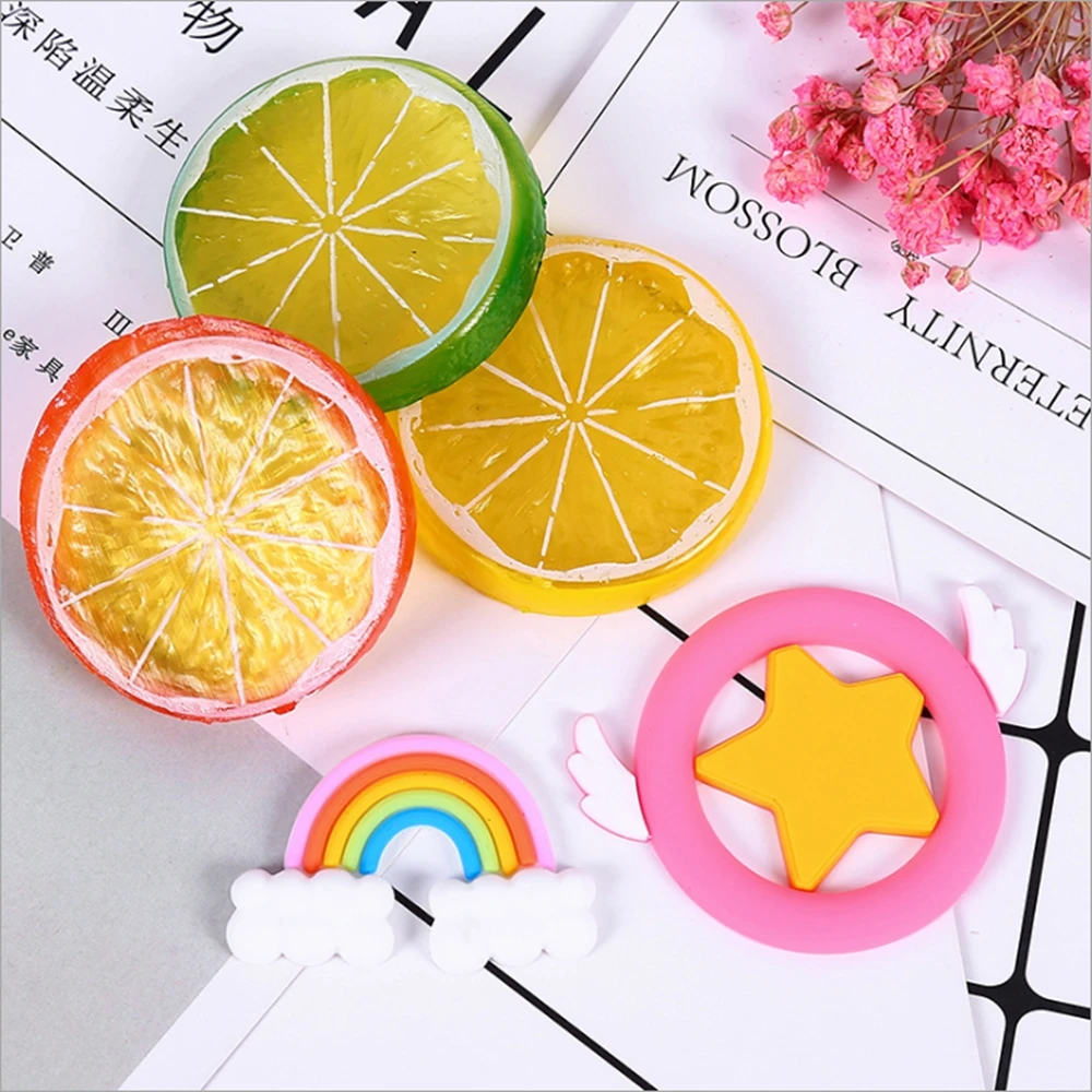 51mm Big Orange lemon flatback resin cabochon Jewelry accessoories phone deco hair bow diy Scrapbook Embellishment | Дом и сад