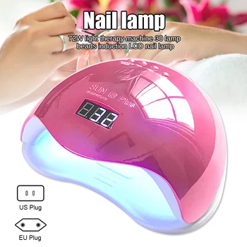

Wholesale Nail Dryer UV LED Lamp Light Gel Polish Nail Art Curing Manicure Machine 72W Nail Gel Lamp Drying Lamp For Gel Varnish