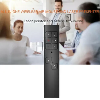 

Air Mouse PPT Flip Pen ABS Black Rechargeable Remote Controller Teaching Multi-function Teacher Pointer Work Wireless Presenter