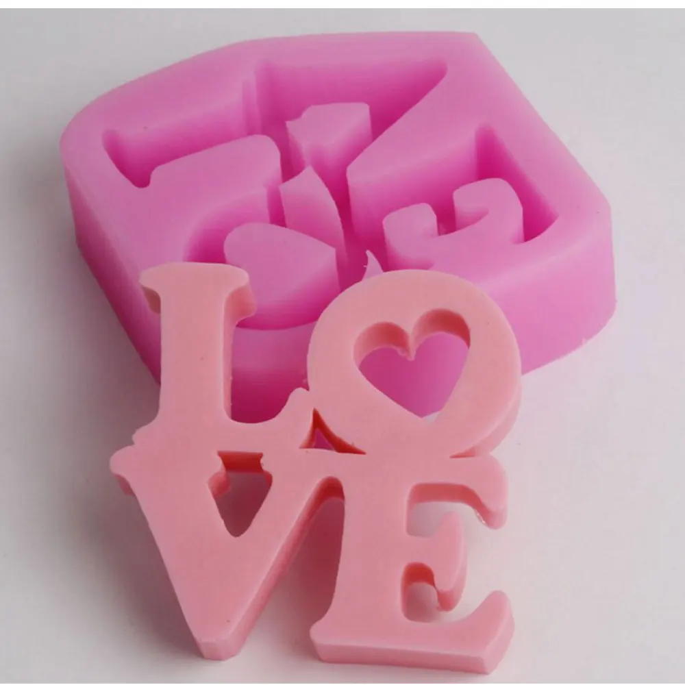 love word Silicone Soap Mold Multifunction Candle Molds Cake Candy Baking Mould DIY Handmade Craft C1336 c