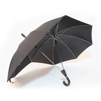 

Creative fashion two-pole couple umbrella pure color semi-automatic high-end business umbrella double top conjoined umbrella Bla
