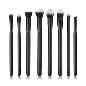 

8PCS Classic Black Makeup Brushes Set Super Soft Make Up Brush Kits Blush Slanted Powder Ultimate Blending Beauty Tool T08066
