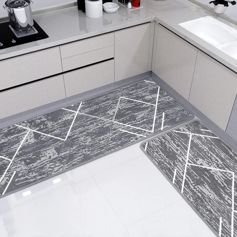 

Kitchen Floor Mat Kitchen Strip Absorbent Foot Mat Skid Proof Oil Proof Household Doormat Vestibule Living Room Carpet