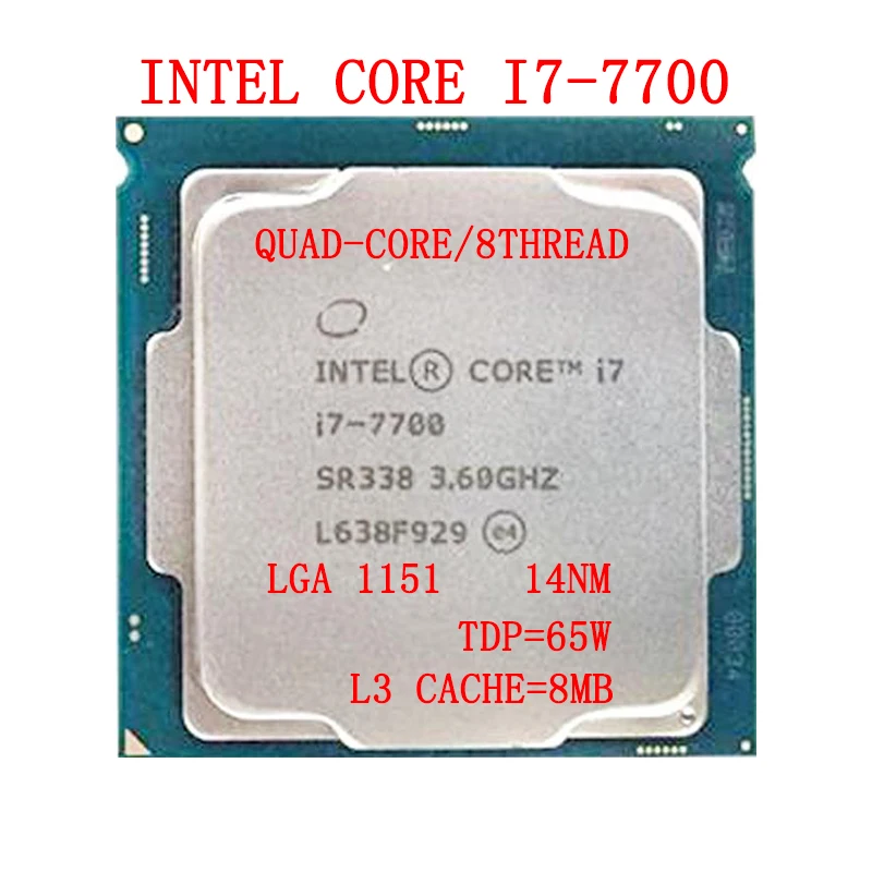 Intel Core i7-7700 i7 7700 Quad-Core Eight-Thread Processor 3.6