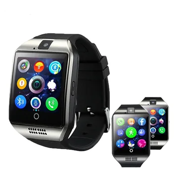 Q18 スマート腕時計サポート tf sim カードスマートバンドタッチスクリーン android 携帯フィットネストラッカー bluetooth スマートウォッチ