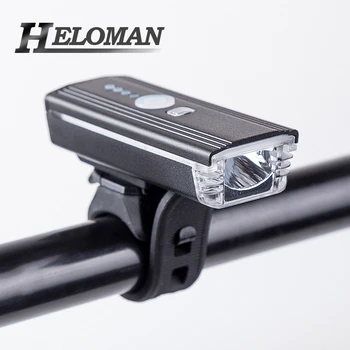 

Heloman Safty Cycle Lights Led With Horn Bell USB Rechargeable Handlebar Bike Headlight Battery Indicator
